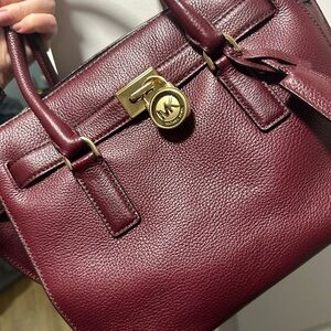 Michael Kors Burgundy Leather Satchel and wallet